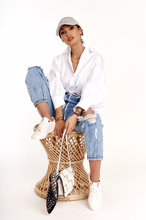 Dámska nízka veľká hviezda DD274451 Biele tenisky