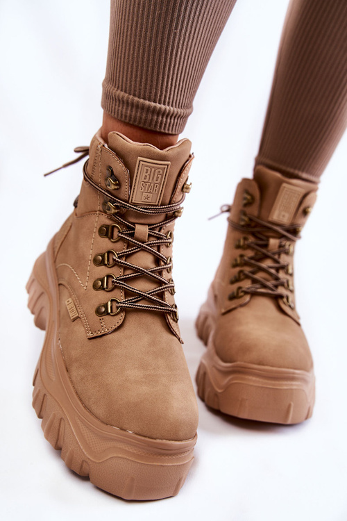 Dámské boty Memory Foam Big Star KK274366 Béžové