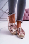 Ženské espadrilles lu boo ružové flitre