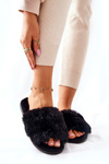 Dámské Papuče s Kožešinou Černé Trusted