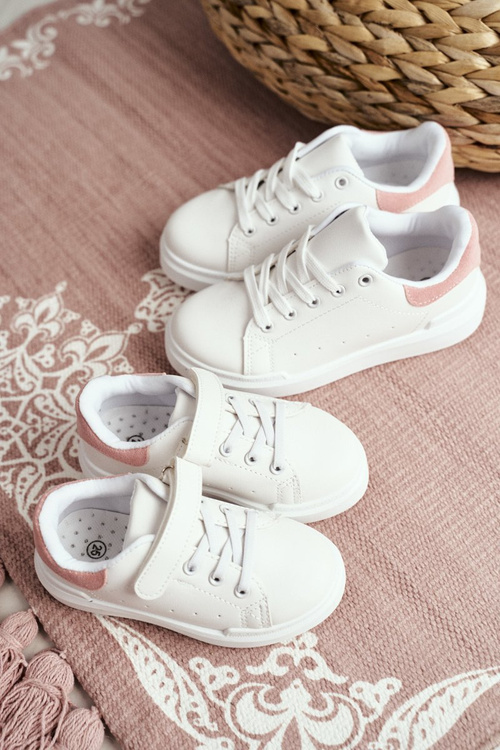 Dětská Sportovní Obuv Sneakers Bíle-Růžové Bilbo
