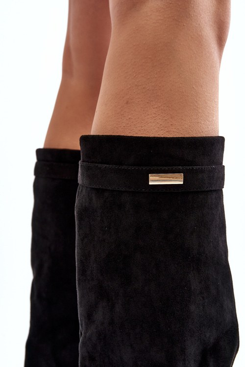 Dámské kozačky na skrytém klíně černé Pattia