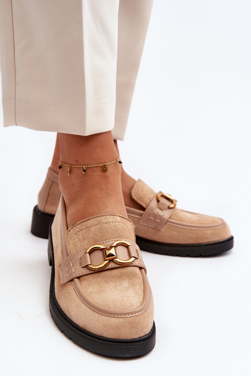 Klasické dámské mokasíny béžové Fiviana