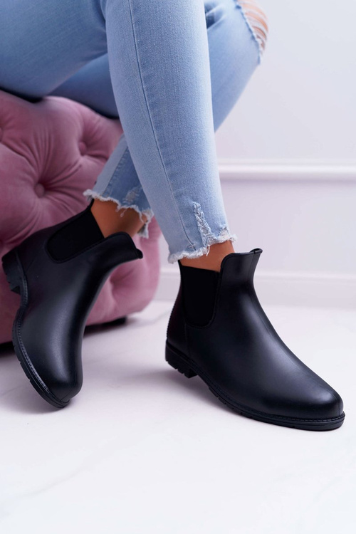 Čierne dámske matné galoshes Nibraso