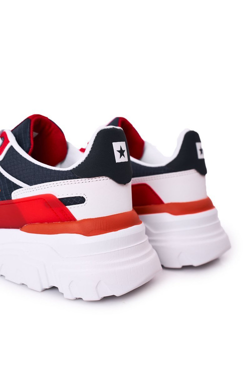 Pánské Sportovní Obuv Memory Foam Big Star HH174207 Tmavě Modré-Bílé