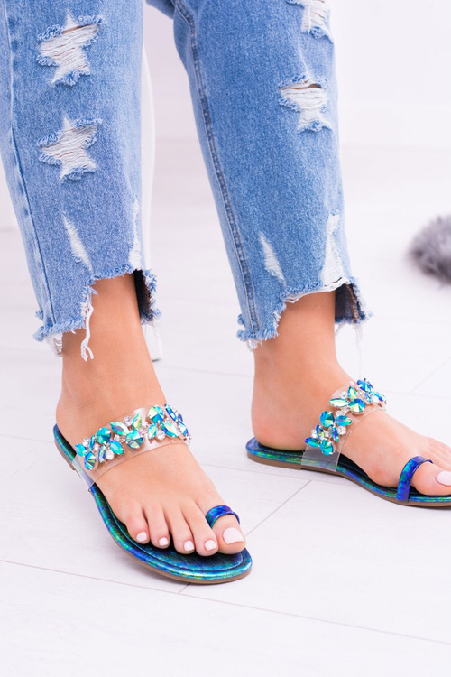 Lu Boo Elegantní benzínove nazouváky s zirkoniá Tanut