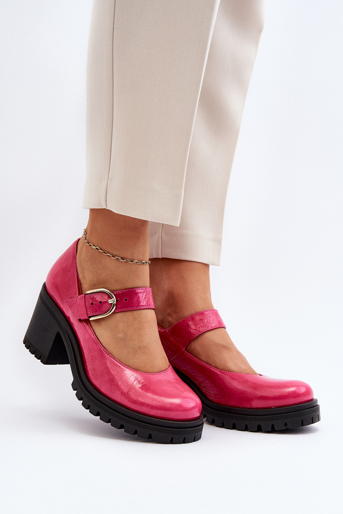 Zazoo 20166 Lakované Kožené Členky Fuksia