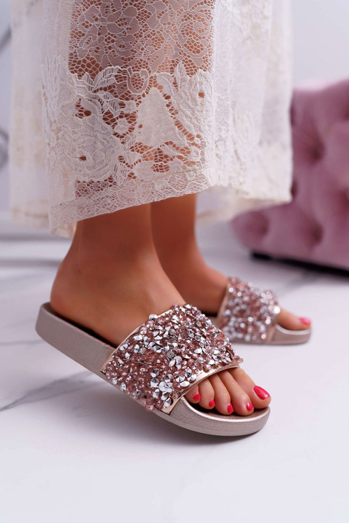 Dámské Nazouváky Růžové Zlato Glamour
