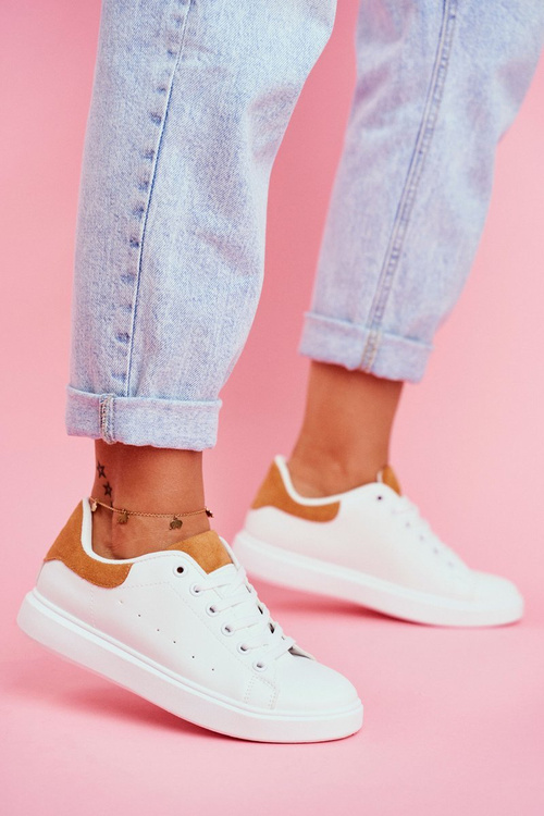 Dámská Sportovní Obuv Bílé s Camel Patou Milly