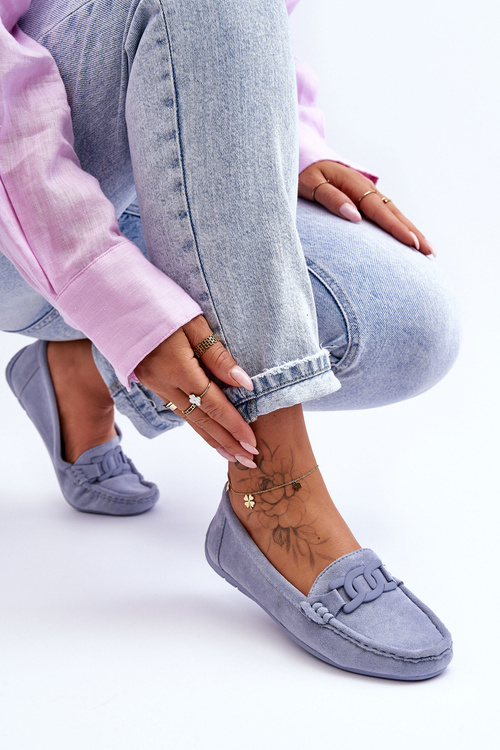 Dámske módne semišové modré laafery Rabell