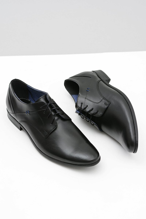 Elegantná čierna obuv gaspare leštná koža