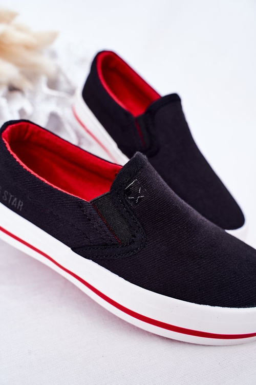 Dětské Nazouvací Tenisky Slip-On Big Star HH374013 Černé
