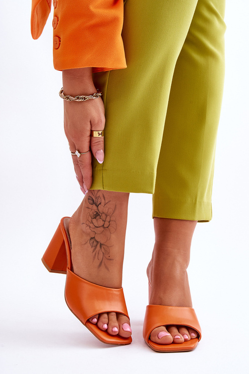 Dámska kožená klasika Loara Orange Flip Flops