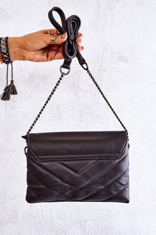 Malá prošívaná kabelka šedá Hailee