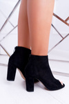 Ženské topánky na čiernom Jessin Suede Post