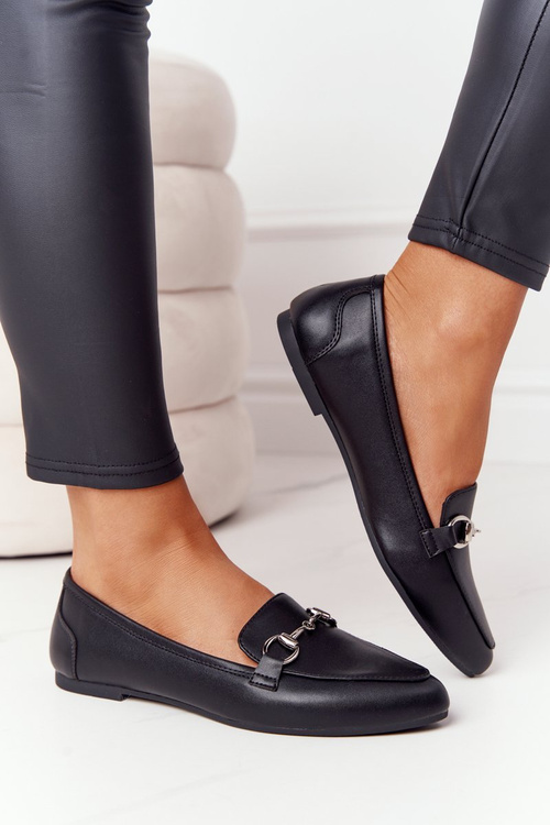 Ženské Sergio Leone Mk711 Čierne mokasíry