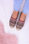 Lu Boo hnědé ženy letní Espadrilles Aztec Monett