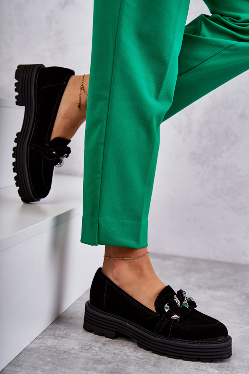 Dámske semišové topánky Laura Messi 2523 čierna