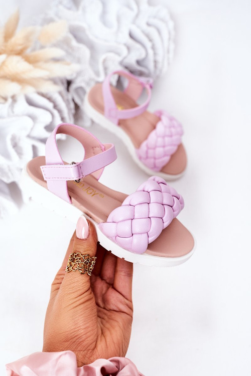 Detské sandále s fialovým Adella Braidom