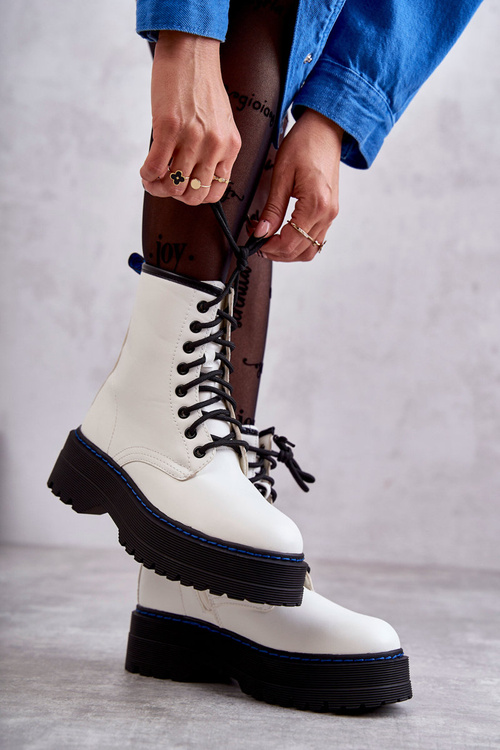 Dámske zviazané biele hovory topánky