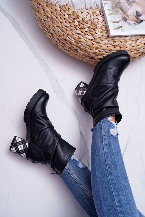 Dámské Boty Maciejka Kožené černé 04216-01