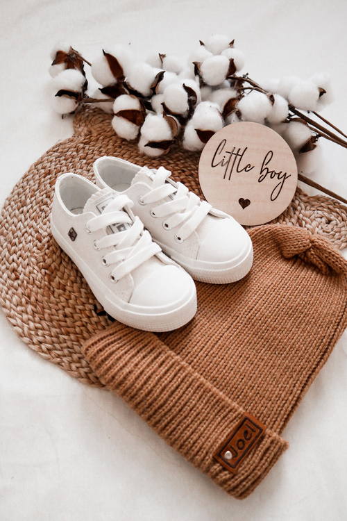 Detské kožené tenisky Veľká hviezda JJ374310 biela