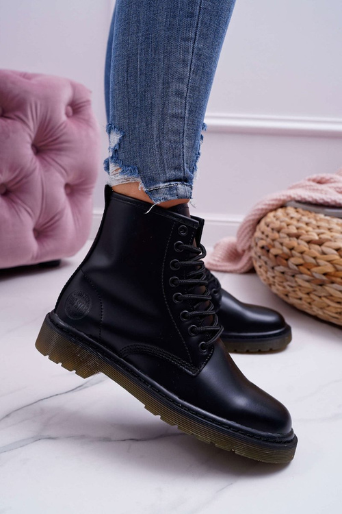 Dámske topánky Big Star Leather Black EE274001