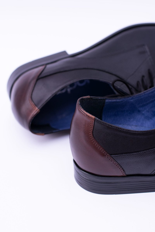 Nikopol černé kožené formální pánské polobotky Traditional