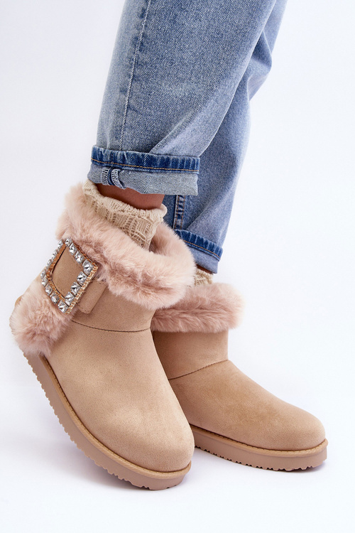 Snehové topánky izolované béžovou svorkou Dulca