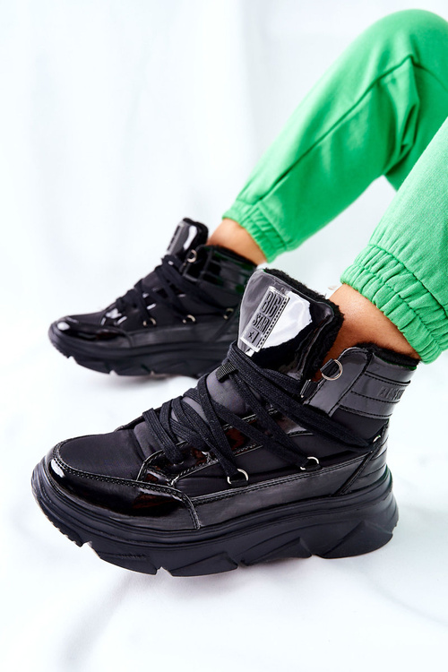 Izolované snehové topánky veľká hviezda II274311 čierna