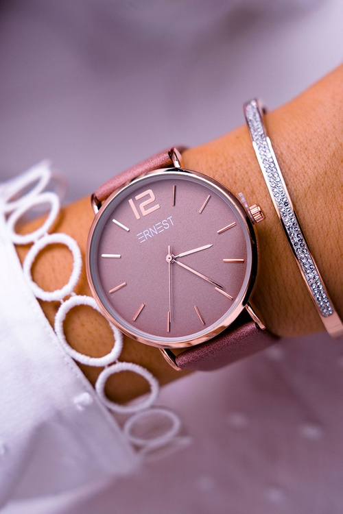 Dámske hodinky Ernest Dark Pink Claire