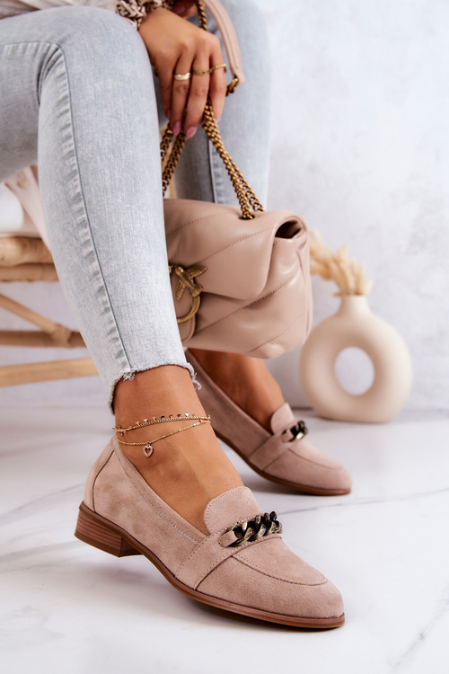 Semišové mokasíny Béžová Yasmin