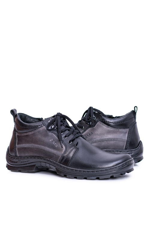 Čierne pánske izolované topánky pre zimné felgado