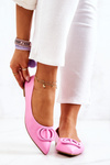 Kůže špičaté baleríny růžove Rachelle