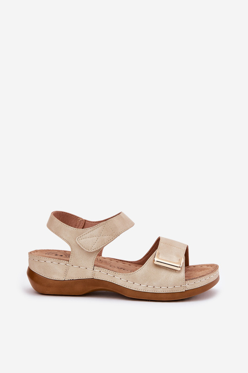 Pohodlné dámske sandále na platforme béžové Sadevale