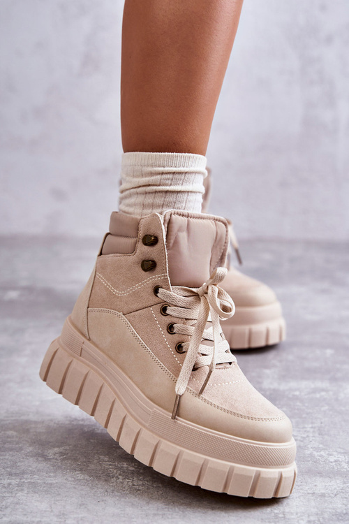 Pohodlné topánky na platforme Sanchio Beige
