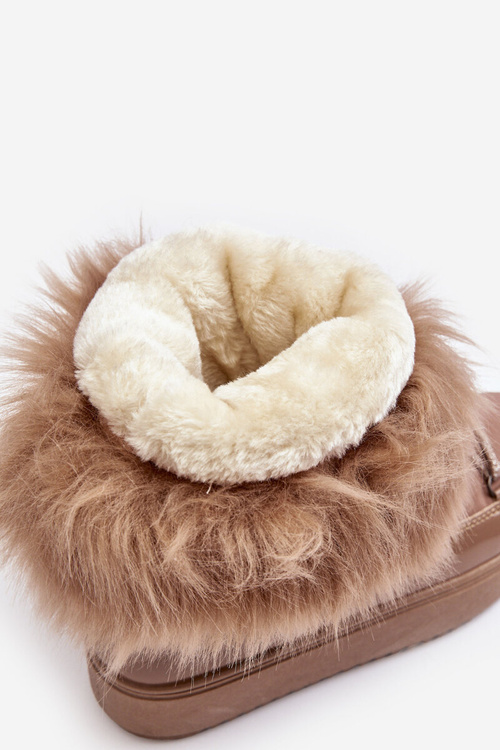 Dámské zavazovací sněhule tmavě hnědé Santero