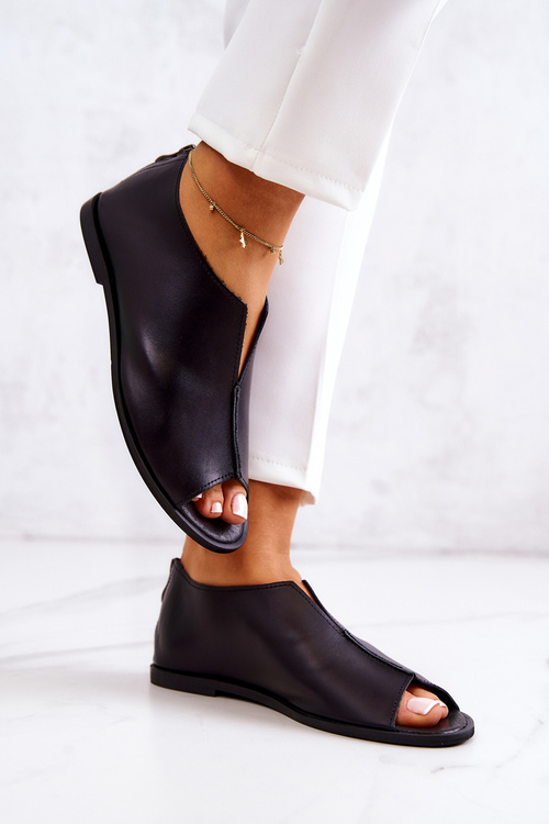 Kožené boty se zipem Nicole 2718/001 Černá