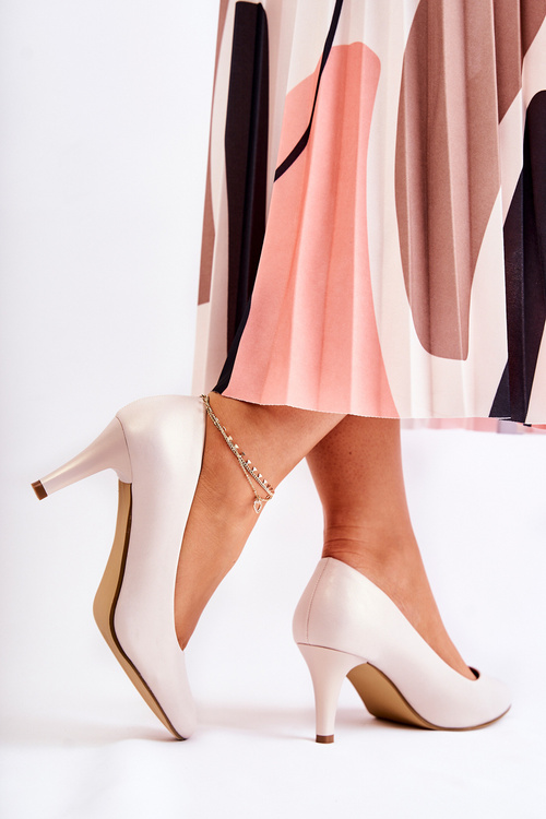 Dámské klasické lodičky Perleťově béžová Semprella