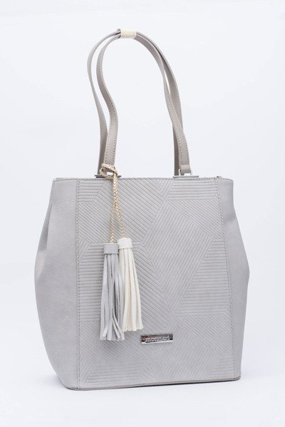 Women Gray Bag Shopper Monnari Sack