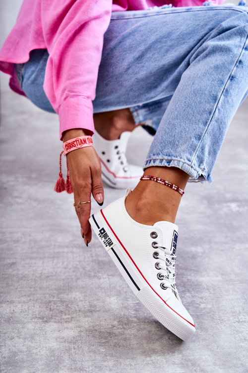 Dámske kožené tenisky Big Star KK274095 biela