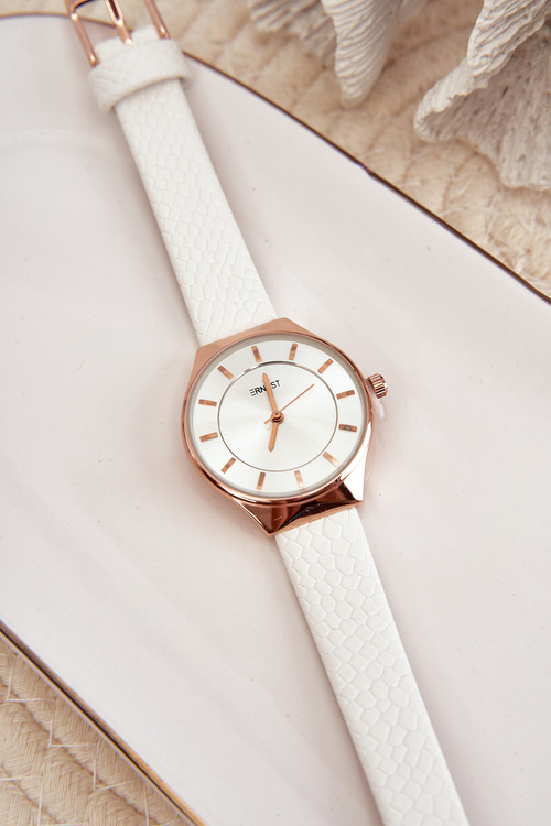 Dámske hodinky s remienkom z ekokože béžové Ernest E62013L