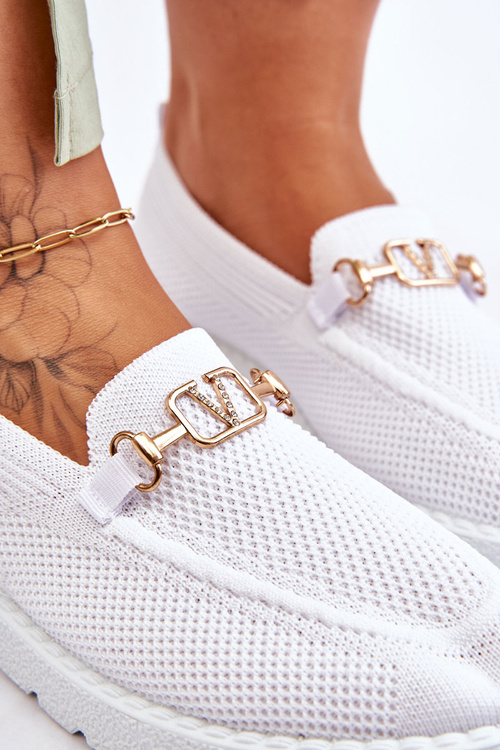 Dámské nazouvací tenisky se zdobením Bílé Alena