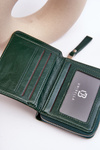 Dámská lakovaná peněženka z ekokůže tmavě zelená Zalirna