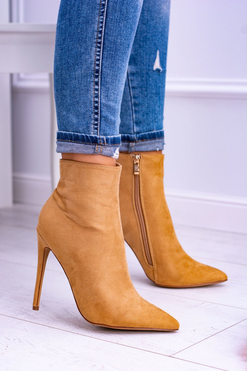 Lu Boo Camel semišové boty na čepici Veneci