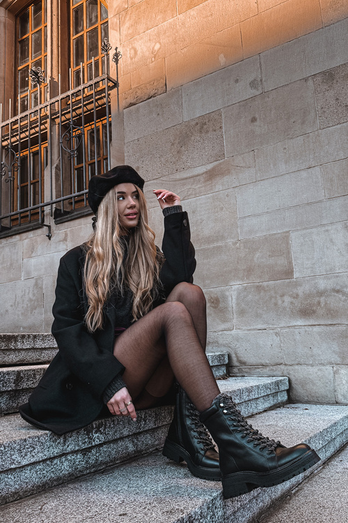 Dámske trapery z eko kože čierne Bellora