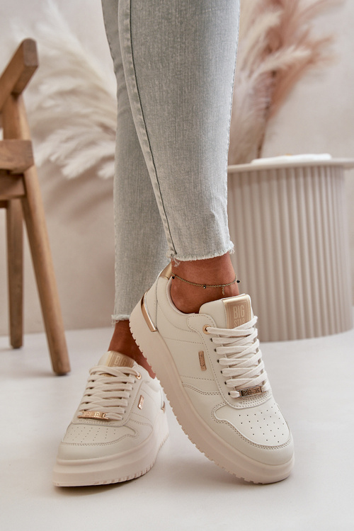 Dámske Tenisky Na Platforme Big Star OO274757 HI-POLY SYSTEM Biele