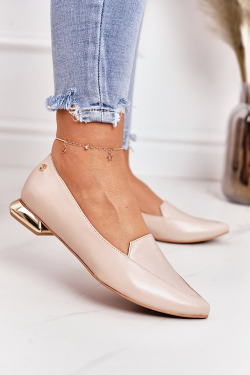 Moccasins na zlatej päte Laura Messi 2013 Beige