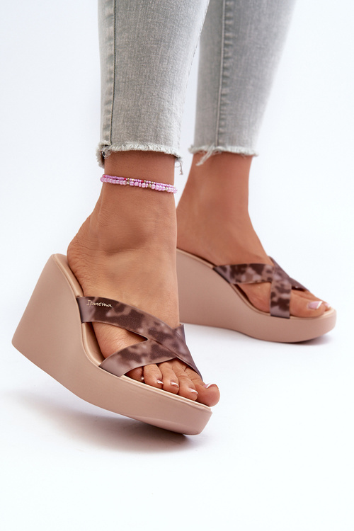 Dámské Sandály Na Korkové Platformě 83520 Ipanema High Fashion Slide Fem Beige