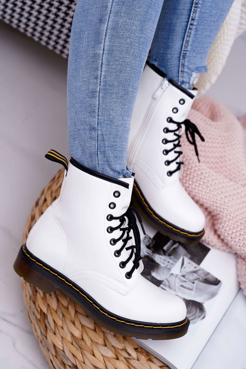 Dámské Traperky Bílé Gangsta